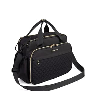 High-capacity Parent Bag – Multi-functional, Oxford Fabric Diaper Bag With Quilted Design, Pink With Gray Accents, Includes Crossbody Strap For Travel & Daily Use Baby Products Shop Online at Dubai Trades