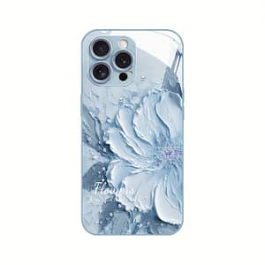 High-end Light Luxury Flower Glass Protective Case For Iphone15/14/13/12/11/xsm/xr/xs/x/7 Bumpers Shop Online at Dubai Trades