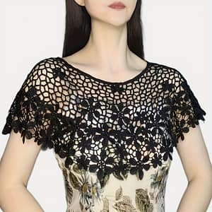Hollow Out Lace Shawl Monochrome Pullover Cape Summer Skirt Smock Suitable For Accessories Shop Online at Dubai Trades