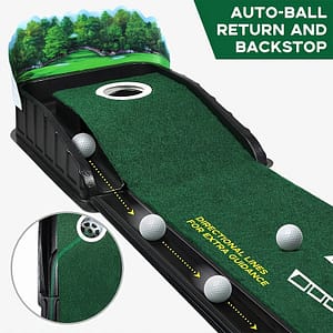 Huaen Golf Pro – Polyester Indoor Putting Mat With Auto-ball Return & Behind-the-hole Collector, 3, 5, 7ft – Home & Outdoor Practice Golf Shop Online at Dubai Trades