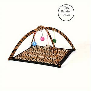 Interactive Cat Play Mat With Sisal Scratching Area, Hanging Toys & Rolling Ball – Plush Material, Battery-free, Cat Toys Cats Shop Online at Dubai Trades