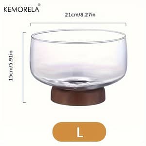 Kemorela Large Round Glass Salad Bowl – Rust-resistant, Nordic Style Mixing Bowl For Fruits & Desserts – Home Kitchen Or Restaurant Bowls Shop Online at Dubai Trades
