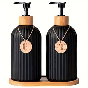 Kitchen Soap Dispenser Bottle Set With Tags Countertop Hands Soap&dish Soap Storage Container For Home Decor Bath Shop Online at Dubai Trades
