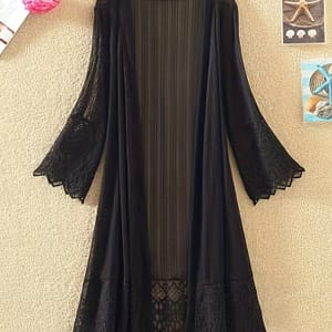 Lace / Sleeve Beach Cover Up, Solid Color Protection Beach Cover Up, Women’s Swimwear & Clothing For Holiday Clothing Shop Online at Dubai Trades