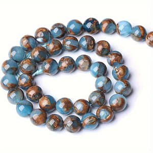 Lake Blue Cloisonne Natural Stone Beads 6/8/10mm – Making, Charm Bracelets & Necklaces – Ideal Holiday Gift Arts, Crafts & Sewing Shop Online at Dubai Trades