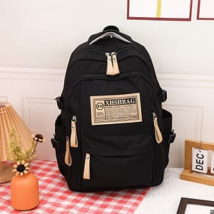 Large Capacity Backpack – Nylon, Zip Closure, Polyester Lined, Hand Washable – Stylish Solid Color Clothing, Shoes & Jewelry Shop Online at Dubai Trades