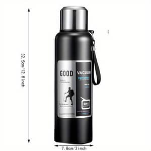 Large Capacity Steel Insulated Water Bottle With Handle – , Leak-proof Outdoor Sports With Tea Infuser And Moisture Separation, Black Camp Kitchen Shop Online at Dubai Trades 2