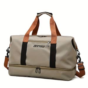 Large Capacity Travel Bag, Casual Outdoor Hiking Tote Bag, Nylon, Mixed Color, Random Printing, Paint, With Separation Of Wet And Dry, For Women, Fitness, Yoga, Weekend Overnight Clothing, Shoes & Jewelry Shop Online at Dubai Trades