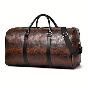 Large Capacity Travel Bag, Unisex Crocodile Pattern Luggage Bag, Retro Versatile Vacation Bag, Gift Duffel Bag Clothing, Shoes & Jewelry Shop Online at Dubai Trades