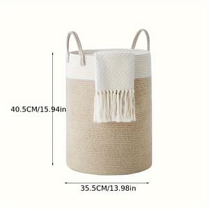 Large Foldable Rope Woven Storage Basket – Fabric Laundry Hamper With Handles, Portable Organizer For Clothes & Toys, Nursery Or Playroom, Laundry Basket, Laundry Baskets Home & Kitchen Shop Online at Dubai Trades