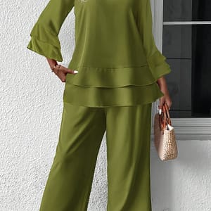 Large Size Women’s Suit, Long Sleeve Flare Sleeves, Elegant And Simple Clothing Shop Online at Dubai Trades