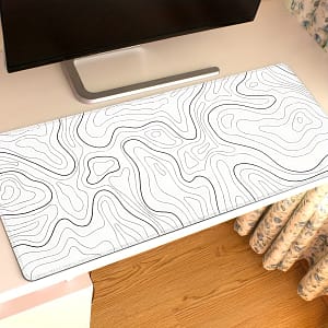 Large White Abstract Terrain Line Mouse Pad – Washable Non-slip Rubber Desk Mat For Office & Gaming, Stylish Black & , Perfect Gift For Holidays & Special Occasions Computer Accessories & Peripherals Shop Online at Dubai Trades 2