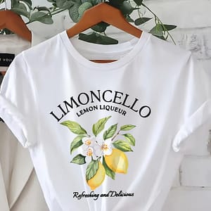 Lemon Print T-shirt, Short Sleeve Crew Neck Casual Top For Summer & Spring, Women’s Clothing Clothing Shop Online at Dubai Trades