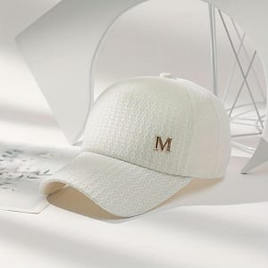 Letter M Decor Baseball Cap Trendy Solid Color Mesh Dad Hats Lightweight Breathable Trucker Hats For Women Daily Use Spring & Summer Accessories Shop Online at Dubai Trades