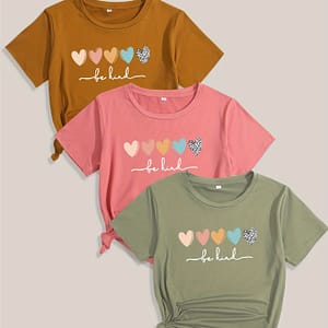 Letter Print T-shirt, Short Sleeve Crew Neck Casual Top For Summer & Spring, Women’s Clothing Clothing Shop Online at Dubai Trades