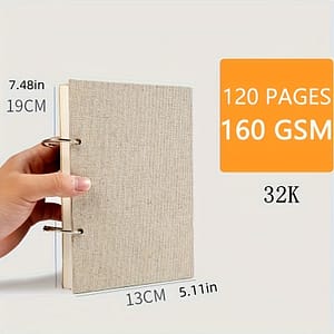 Linen Sketchbook With Coil Binding: Artistic Drawing Journal For Adults Art Paper Shop Online at Dubai Trades