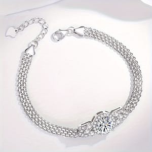 Lovessom 2 Carat Moissanite Cake Bracelet In 925 Sterling Silver – Funky & , Ideal For & – Perfect Gift For Her With Gift Box Bracelets Shop Online at Dubai Trades