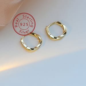 Luxury Earrings Sterling Silver Hoop Earrings For Women, Hoop Earrings & Rose Golden Earrings Clothing, Shoes & Jewelry Shop Online at Dubai Trades