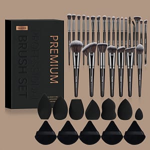 Maange 37pcs Makeup Tool Set With A Box, Including 25 Makeup Brushes And 12 Sponge Accessories, Valentine’s Day And Mother’s Day Gifts, Portable For Travel. Beauty & Personal Care Shop Online at Dubai Trades