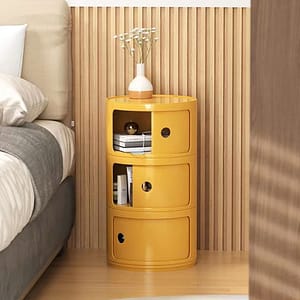 Marine Transport Round Cabinet With Sliding Doors, Round Storage Unit For Living Room The Sofa. Book Display & Storage Shop Online at Dubai Trades