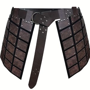 Medieval Leather Thigh Armor, Retro Double Sides Waist Armor With Belt, Mercenary& Skirt Armor For Larp, Leather Armor, Meppsa Accessories Shop Online at Dubai Trades