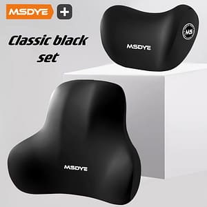 Memory Foam Headrest And Lumbar Set – Ergonomic Neck Pillow And Back Cushion For , Breathable Polyester Accessories Shop Online at Dubai Trades