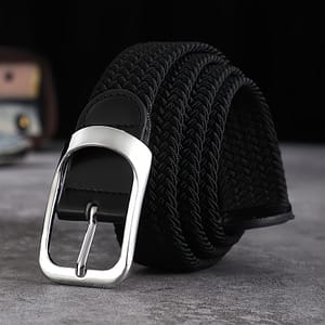 Men And Women’s Woven Belt With Button Buckle, For Casual Jeans Christmas Gift Accessories Shop Online at Dubai Trades