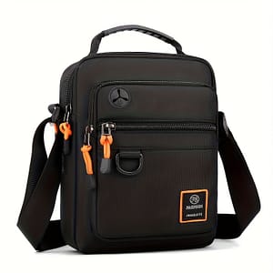 Men’ Black Messenger Bag With Adjustable Shoulder Strap – Versatile Crossbody Bag For Daily Commute, Casual Outing Bag|sleek Black Bag|durable Fabric Bag Clothing, Shoes & Jewelry Shop Online at Dubai Trades