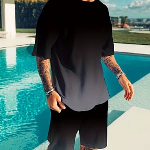 Men’ Color T-shirt And Drawstring Waist Shorts Gradient Color Clothing, Shoes & Jewelry Shop Online at Dubai Trades