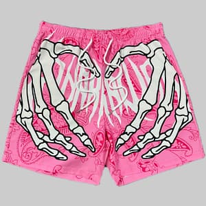 Men’ Hand And Paisley Pattern And Letter Print Shorts, Chic And Trendy Shorts With Drawstring And Pockets, Suitable For Summer Street And Sports Wear Clothing Shop Online at Dubai Trades