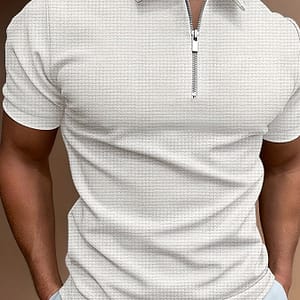 Men’ Short Sleeve Zipper Shirt, Shirt For Summer Outdoor, Gift For Men Clothing Shop Online at Dubai Trades