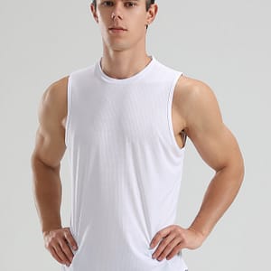 Men’ Tank Top, Active Crew Neck Slim-fit Sleeveless Top, Men’s Clothing For Summer Outdoor Active Underwear Shop Online at Dubai Trades 2
