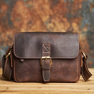 Men’ Top-grain Leather Shoulder Bag, Casual Dark Brown Crossbody With Multiple Compartments, Adjustable Strap For Daily Commute, Uncharged Fashion Accessory Clothing, Shoes & Jewelry Shop Online at Dubai Trades