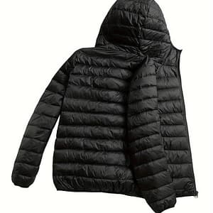 Men’ Up Hooded Padded Jacket, Windproof And Warm Long Sleeve Casual Outerwear For Autumn And Winter Clothing Shop Online at Dubai Trades 2