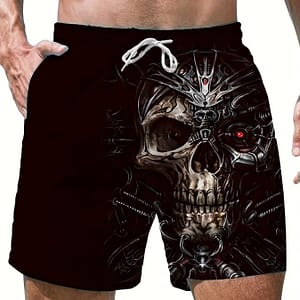 Men’s 3d Print Beach Shorts – Casual, Quick-dry Polyester With Drawstring Waist, Machine Washable, Print, Beach Shorts Board Shorts Shop Online at Dubai Trades