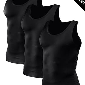 Men’s 3pcs Tank Top, High Stretch Crew Neck Sweat-absorbing Quick-drying Sleeveless T-shirts For Men’ Training Base Layers & Compression Shop Online at Dubai Trades