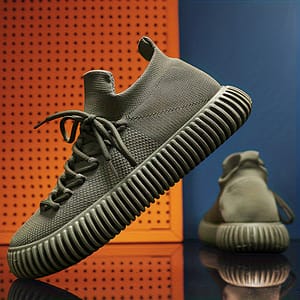 Men’s Breathable Slip-on Sneakers – Lightweight Eva Sole, Knit Fabric & Mesh Upper, Low- Toe Design For Spring Summer Fall Casual Wear Clothing, Shoes & Jewelry Shop Online at Dubai Trades