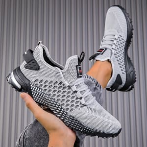 Men’s Breathable Sneakers – Casual Athletic Footwear With Cushioned Eva Sole, Traction Outsole, Lace-up Low-top In Gray/ For Activities Clothing, Shoes & Jewelry Shop Online at Dubai Trades