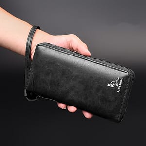 Men’s Business Long Wallet With Integrated Card Holder For Driving Licenses, A Stylish Clutch For Mobile Phones, Made Of Pu Leather With A Zipper, Casual And . Accessories Shop Online at Dubai Trades