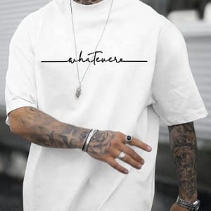 Men’s Casual Fashion Short-sleeve T-shirt With English Print, Versatile For . Clothing Shop Online at Dubai Trades