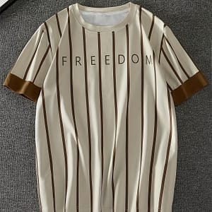 Men’s Casual Plaid & Artistic Print T-shirt – Comfortable Polyester, Round Neck, Short Sleeve – & Vacation Wear Clothing Shop Online at Dubai Trades