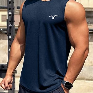 Men’s Casual Seagull Graphic Print Sleeveless Vest, Lightweight Athletic Tank Top, Comfortable Gym Workout Gear For Summer Clothing Shop Online at Dubai Trades 2