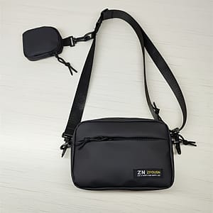 Men’s Casual Single Shoulder Bag, Black, Nylon, Adjustable Strap, For Daily Commute, Travel, Hiking, Street Walking, With Phone, Key, Money Pouch, For Men Clothing, Shoes & Jewelry Shop Online at Dubai Trades