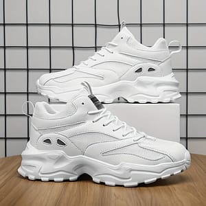 Men’s Casual Sneakers, Solid Color, Breathable Mesh Upper & Inner, Eva Sole, Cloth Insole, Round Toe, Lace-up Closure, Sports Style, Shoes Clothing, Shoes & Jewelry Shop Online at Dubai Trades