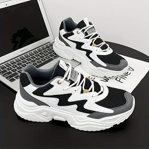 Men’s Casual Sports Shoes, Solid Color, Round Toe, Lace-up, Upper, Mesh Inner, Eva Sole, Cloth Insole, Sneakers Clothing, Shoes & Jewelry Shop Online at Dubai Trades