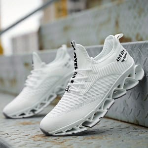 Men’s Casual Sports Shoes With Geometric Fabric Upper And Lace-up Closure, Rubber Sole Clothing, Shoes & Jewelry Shop Online at Dubai Trades