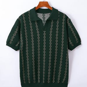Men’s Casual V-neck Knit Sweater – Short Sleeve, Geometric Pattern, Machine Washable – Fall/winter, Short Sleeve, Autumn And Winter, Style, Conventional Version, Autumn/winter Clothing Shop Online at Dubai Trades