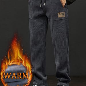 Men’s Casual Warm Pants, Chic Stretch Sports Trousers For Fall Winter Active Shop Online at Dubai Trades