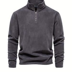 Men’s Corduroy Stand Collar Zip Up V Neck Sweatshirt Pullover For Men Solid Sweatshirts For Winter Fall Long Sleeve Tops Clothing Shop Online at Dubai Trades