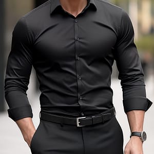 Men’s Fashionable White Dress Shirt – Non-stretch, Solid Color, Long Sleeve, Button-up With Pocket, Regular Fit For Adults, Wear, Casual Attire| Shirt|stylish Lapel Collar Clothing Shop Online at Dubai Trades